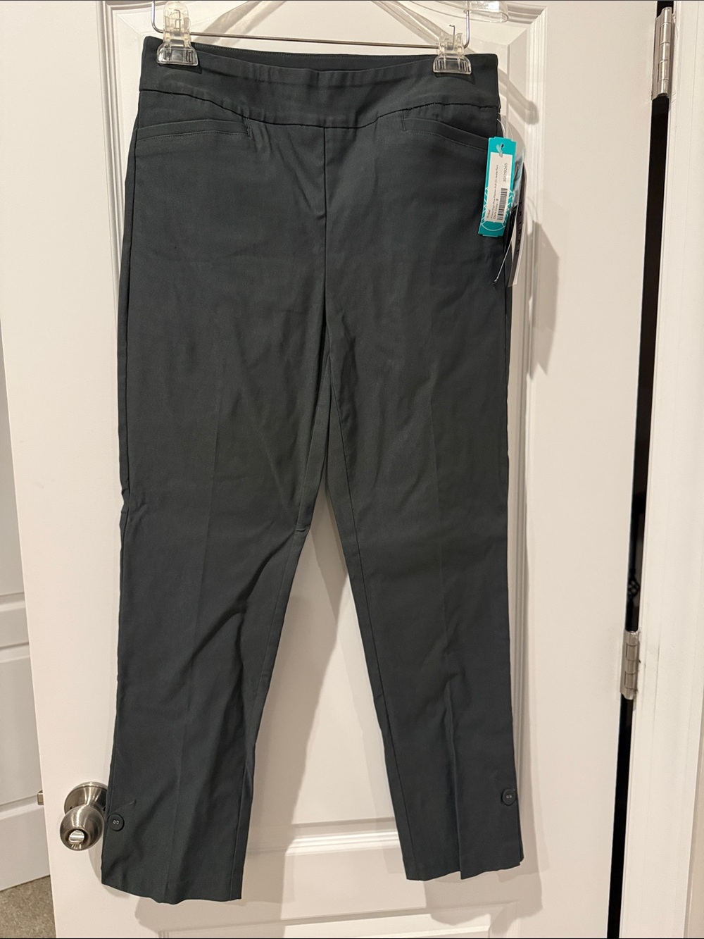 Tribal Charcoal Gray Ankle Pull-On Pants